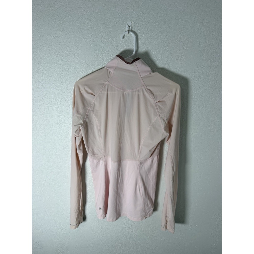 Lululemon Run Turn Around 1/2 Zip Long Sleeve Pink Women's Size 6 Medium - Picture 5 of 8